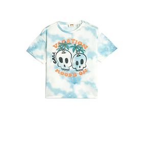 Koton 3SKB10488TK Ekru Desenli Erkek Çocuk T-shirt