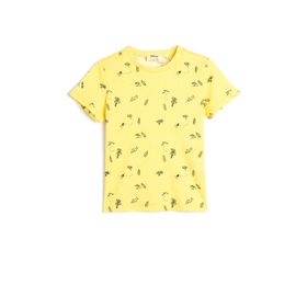 Koton 3SKB10505TK Sarı Desenli Erkek Çocuk T-shirt