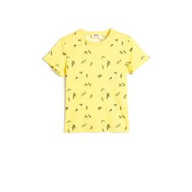 Koton 3SKB10505TK Sarı Desenli Erkek Çocuk T-shirt