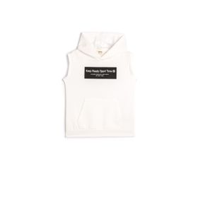Koton 3SKB30048TK 000 Beyaz Erkek Çocuk Jersey Bisiklet Yaka Kısa ve Kolsuz T-Shirt