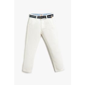 Koton 3SKB40009TW Erkek Çocuk Slim Fit Kemerli Cepli Kumaş Pantolon