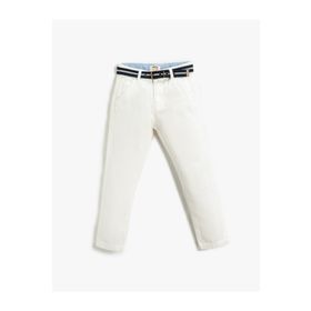 Koton 3SKB40009TW Erkek Çocuk Slim Fit Kemerli Cepli Kumaş Pantolon