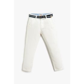 Koton 3SKB40009TW Erkek Çocuk Slim Fit Kemerli Cepli Kumaş Pantolon