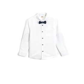 Koton 3SKB60013TW Beyaz 000 Erkek Çocuk Pamuk Woven Tops Gömlek