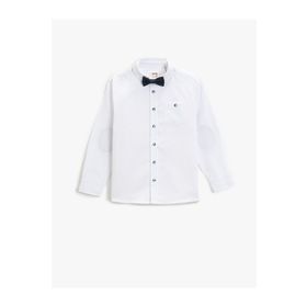 Koton 3SKB60013TW Beyaz 000 Erkek Çocuk Pamuk Woven Tops Gömlek