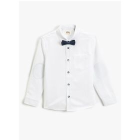 Koton 3SKB60013TW Beyaz 000 Erkek Çocuk Pamuk Woven Tops Gömlek