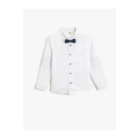 Koton 3SKB60013TW Beyaz 000 Erkek Çocuk Pamuk Woven Tops Gömlek