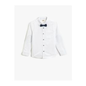Koton 3SKB60013TW Beyaz 000 Erkek Çocuk Pamuk Woven Tops Gömlek