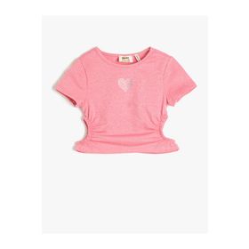 Koton 3SKG10011AK Düz Pembe Kız Çocuk T-Shirt
