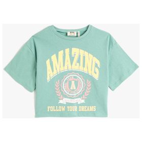 Koton 3SKG10059AK Yeşil Kız Çocuk T-shirt