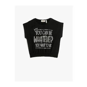 Koton 3SKG10063AK Siyah Kız Çocuk T-shirt