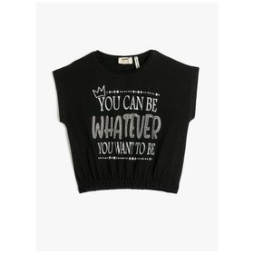 Koton 3SKG10063AK Siyah Kız Çocuk T-shirt