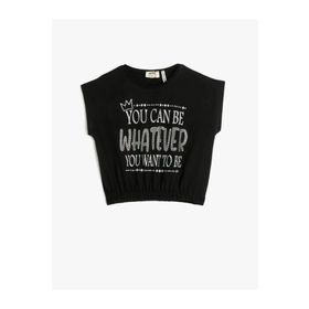 Koton 3SKG10063AK Siyah Kız Çocuk T-shirt