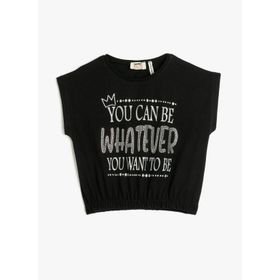 Koton 3SKG10063AK Siyah Kız Çocuk T-shirt