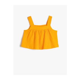 Koton 3SKG10085AK Düz Turuncu Kız Çocuk T-Shirt