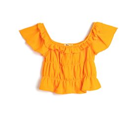Koton 3SKG10114AK Turuncu Kız Çocuk T-shirt