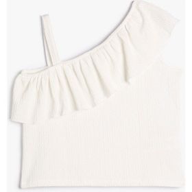 Koton 3SKG10140AK Beyaz Kız Çocuk T-Shirt