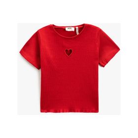 Koton 3SKG10151AK Kırmızı Basic Kız Çocuk T-shirt