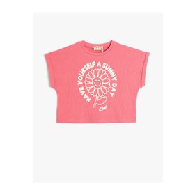 Koton 3SKG10194AK Pembe Kız Çocuk T-Shirt