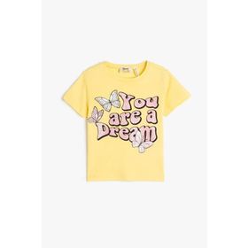 Koton 3SKG10255AK Sarı Kız Çocuk T-shirt