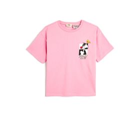 Koton 3SKG10489AK Pembe Kız Çocuk T-shirt