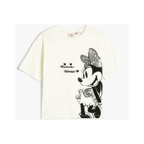 Koton 3SKG10507AK Ekru Kız Çocuk T-shirt