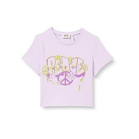 Koton 3SKG10516AK Lila Grafiti Baskılı Kız Çocuk T-shirt