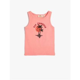 Koton 3SKG30032AK274 Pembe Jersey Pamuk Kolsuz Kız Çocuk T-shirt