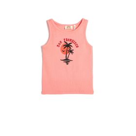 Koton 3SKG30032AK274 Pembe Jersey Pamuk Kolsuz Kız Çocuk T-shirt