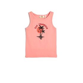 Koton 3SKG30032AK274 Pembe Jersey Pamuk Kolsuz Kız Çocuk T-shirt