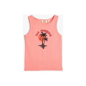 Koton 3SKG30032AK274 Pembe Jersey Pamuk Kolsuz Kız Çocuk T-shirt