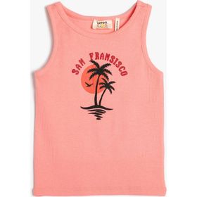 Koton 3SKG30032AK274 Pembe Jersey Pamuk Kolsuz Kız Çocuk T-shirt
