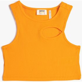 Koton 3SKG30037AK Turuncu Kız Çocuk Crop Bluz