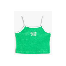 Koton 3SKG30041AK Yeşil Crop Kız Çocuk Bluz