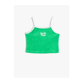 Koton 3SKG30041AK Yeşil Crop Kız Çocuk Bluz