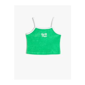 Koton 3SKG30041AK Yeşil Crop Kız Çocuk Bluz