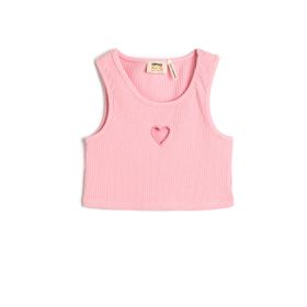Koton 3SKG30080AK Pembe Kalp İşlemeli Kız Çocuk Atlet