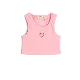 Koton 3SKG30080AK Pembe Kalp İşlemeli Kız Çocuk Atlet