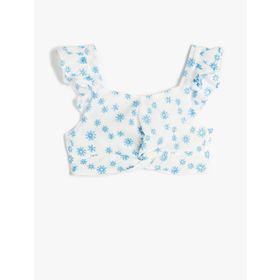 Koton 3SKG60026AW Mavi Desenli Kız Çocuk Bluz