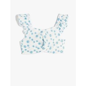 Koton 3SKG60026AW Mavi Desenli Kız Çocuk Bluz