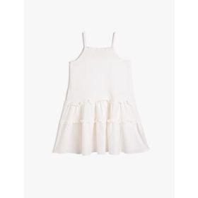 Koton 3SKG80028AW Beyaz Kız Çocuk Elbise