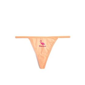 Koton 3SLK30044MK 200 Turuncu Baskılı String Kadın Külot