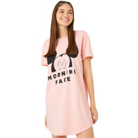 Koton 3SLK60001MK Mickey Mouse Baskılı Pembe Kadın Gecelik
