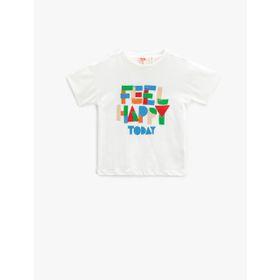 Koton 3SMB10135TK002 Ekru Erkek Çocuk T-Shirt