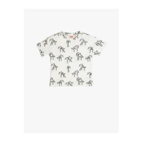 Koton 3SMB10150TK010 Ekru Erkek Çocuk T-Shirt