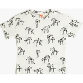Koton 3SMB10150TK010 Ekru Erkek Çocuk T-Shirt
