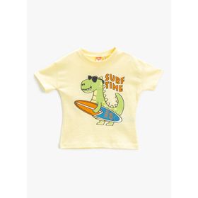 Koton 3SMB10169TK Baskılı Sarı Bebek T-Shirt