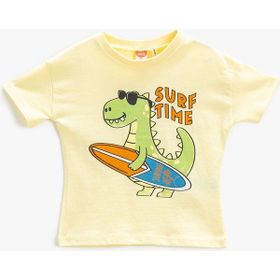 Koton 3SMB10169TK Baskılı Sarı Bebek T-Shirt