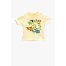 Koton 3SMB10169TK Baskılı Sarı Bebek T-Shirt