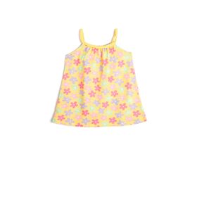 Koton 3SMG80030AK Sarı Çiçekli Kız Bebek Elbise